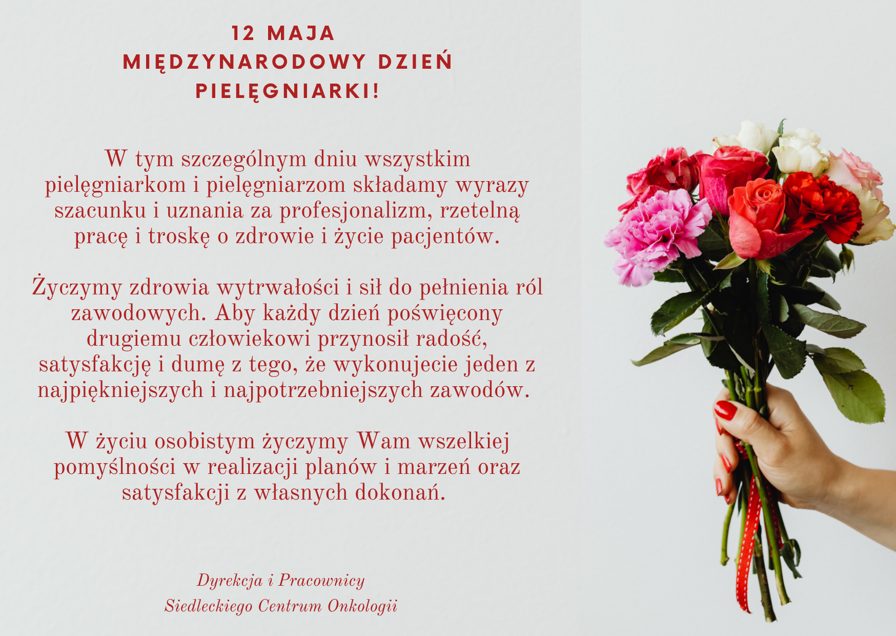 12 MAJA MIĘDZYNARODOWY DZIEŃ PIELĘGNIARKI
